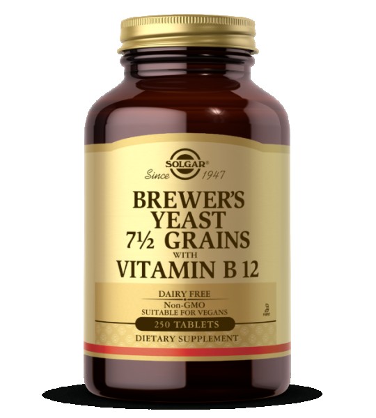 Solgar Brewer's yeast 7 1/2 Grains with Vitamin B12 250 табл