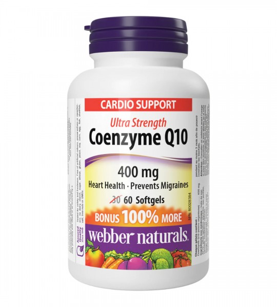 Webber Naturals Coenzyme Q10 400 mg 60 капс