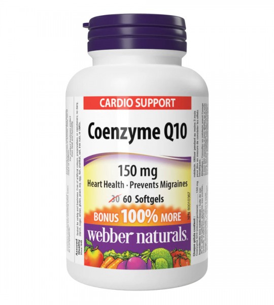 Webber Naturals Coenzyme Q10 150 mg 60 капс
