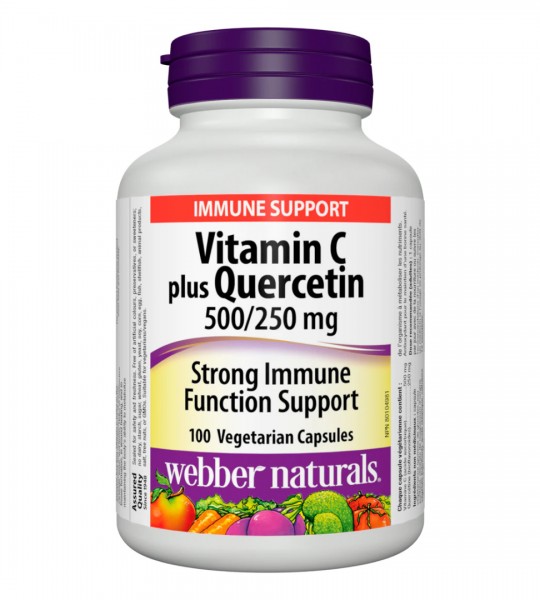 Webber Naturals Vitamin C plus Quercetin 500/250 mg Veg Caps 100 капс