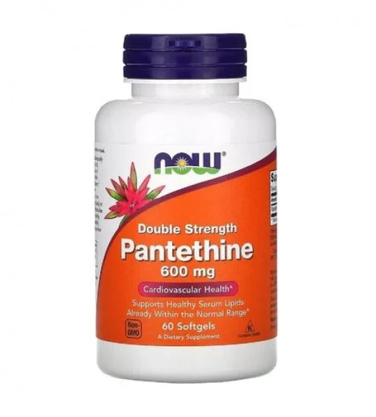 NOW Pantethine Double Stretght 600 мг 60 капс