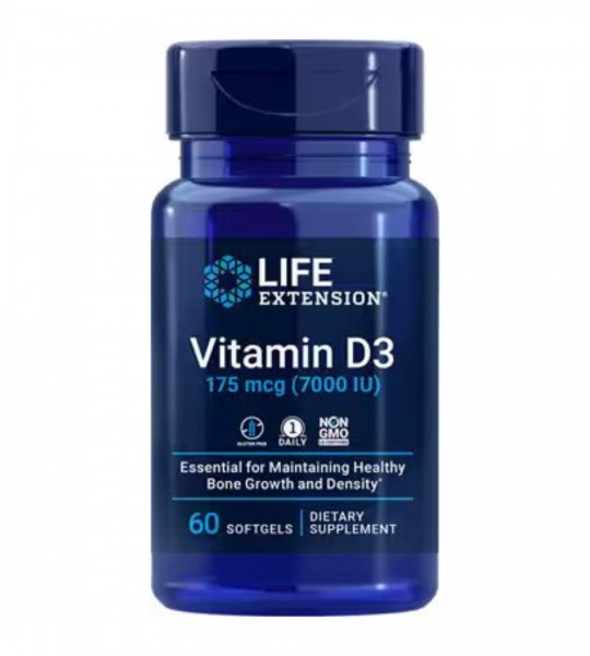 Life Extension Vitamin D3 175 mcg (7000 IU) Softgels (60 капс)