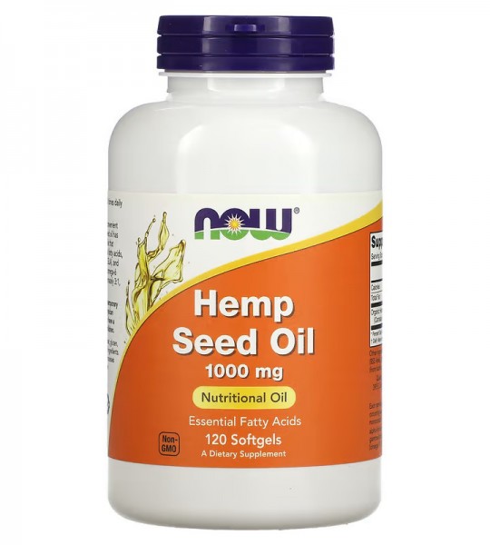 NOW Hemp Seed Oil 1000 mg 120 капс