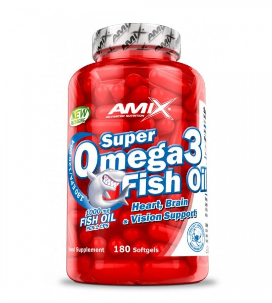 Amix Super Omega 3 Fish Oil Softgels 1000 mg 180 капс