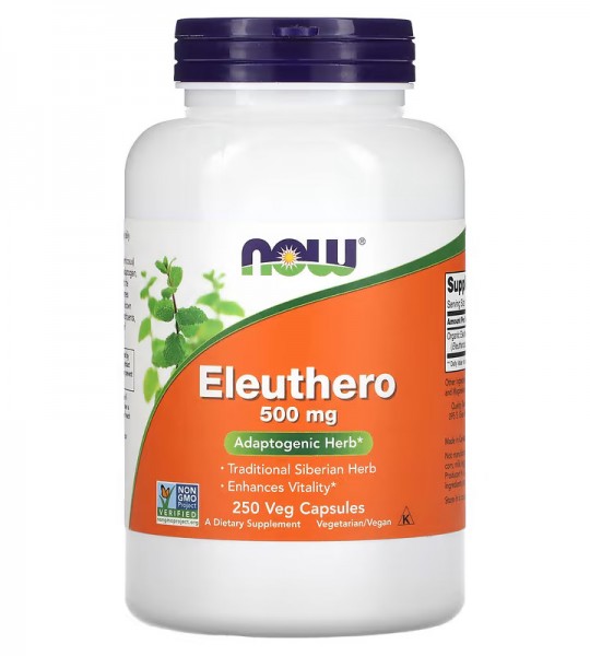 Now Eleuthero 500 mg Veg Capsules (250 капс)