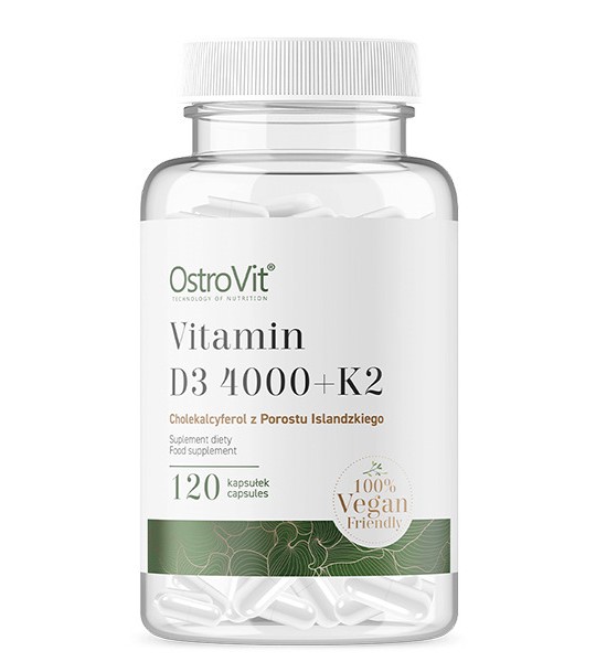 OstroVit Vitamin D3 4000 + K2 Vegan 120 капс