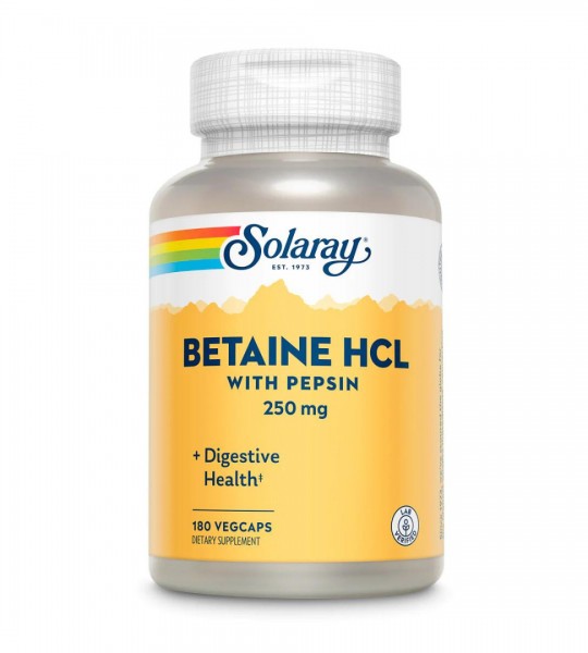Solaray Betaine HCl with Pepsin 250 mg Veg Caps (180 капс)