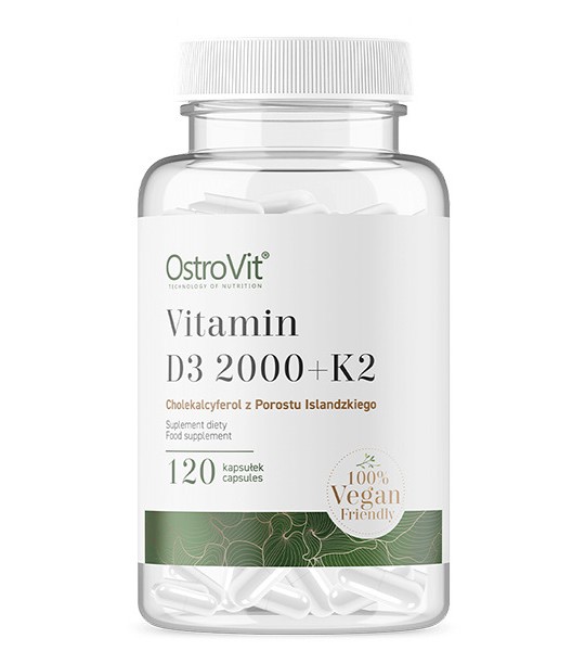 OstroVit Vitamin D3 2000 + K2 Vegan 120 капс