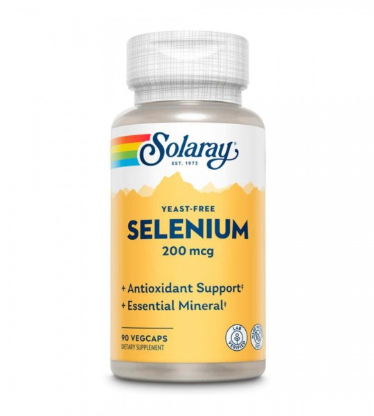 Solaray Selenium 200 mcg Yeast-Free Veg Caps (90 капс)