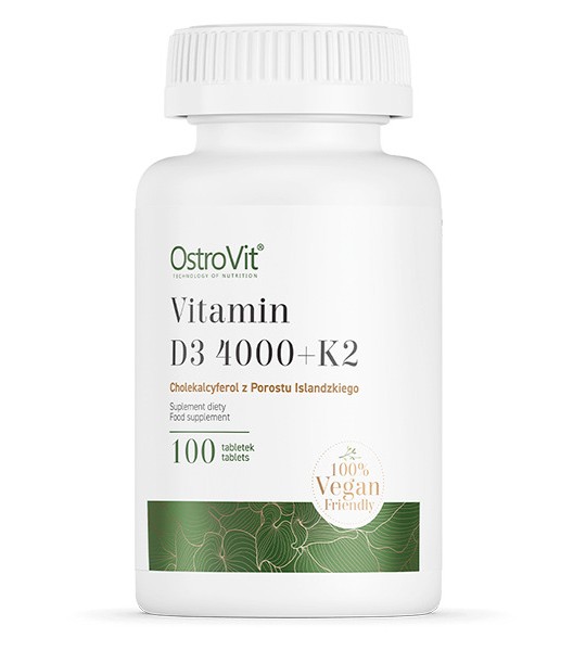 OstroVit Vitamin D3 4000 + K2 Vegan 100 табл
