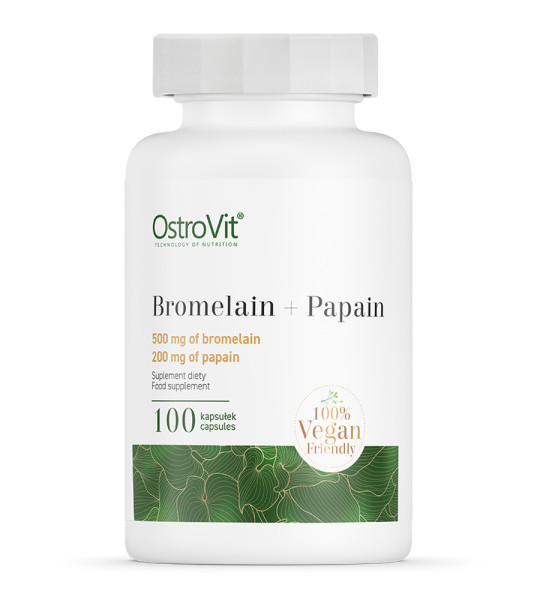 OstroVit Bromelain + Papain 500 mg/200 mg Vegan (100 капс)