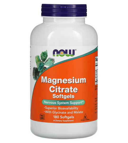 NOW Magnesium Citrate 400 mg Softgels (180 капс)