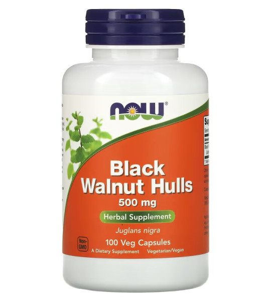 NOW Black Walnut Hulls 500 mg Veg Caps (100 капс)