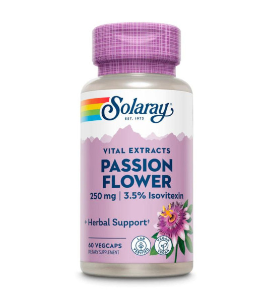 Solaray Passion Flower 250 mg | 3,5% Isovitexin Veg Caps (60 капс)
