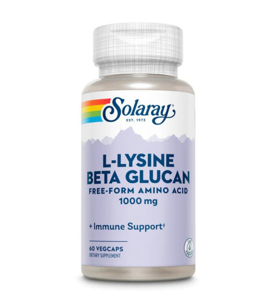 Solaray L-Lysine Beta Glucan 1000 mg VegCaps (60 капс)