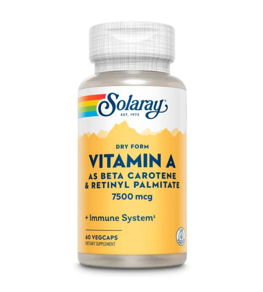 Solaray Vitamin A Dry Form 7500 mcg (60 капс)