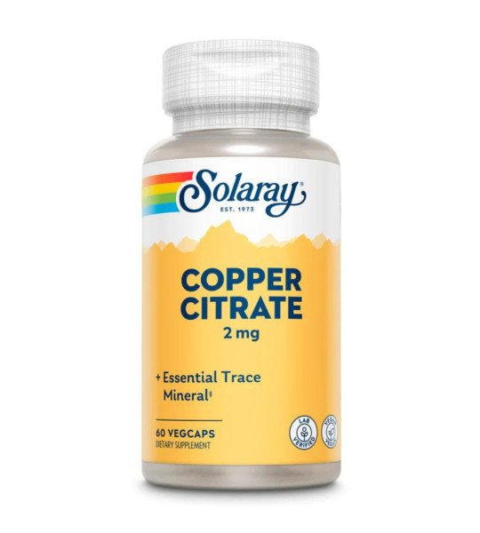 Solaray Copper Citrate 2 mg Vegcaps (60 капс)