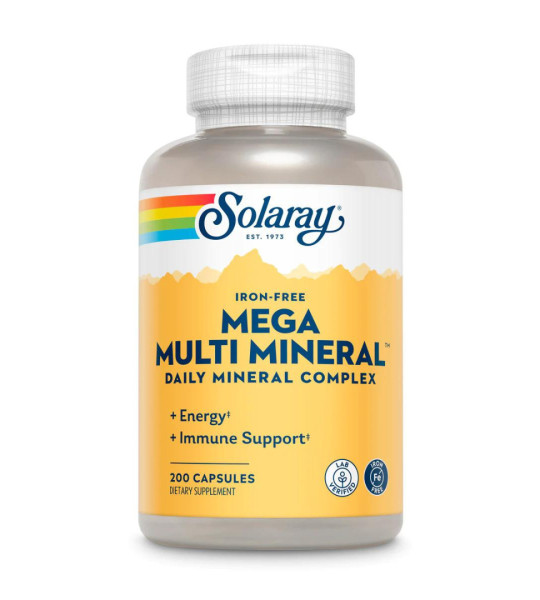 Solaray Mega Multi Mineral Iron-Free (200 капс)