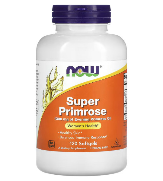 NOW Super Primrose 1300 mg Softgels (120 капс)