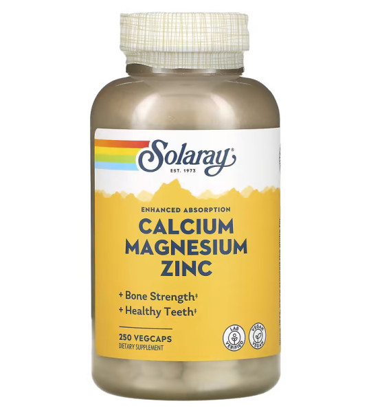 Solaray Calcium Magnesium Zinc Veg Caps (250 капс)