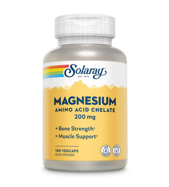 Solaray Magnesium Amino Acid Chelate 200 mg Veg Caps (100 капс)