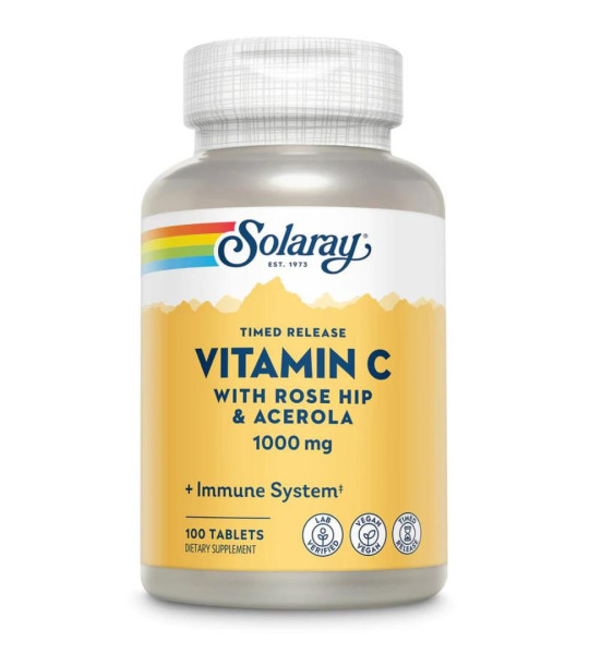 Solaray Vitamin C 1000 mg Tamed Release 100 табл