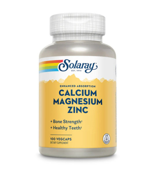 Solaray Calcium Magnesium Zinc Veg Caps (100 капс)