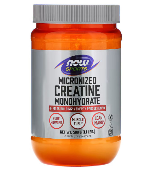 NOW Sports Micronized Creatine Monohydrate Powder (500 грамм)