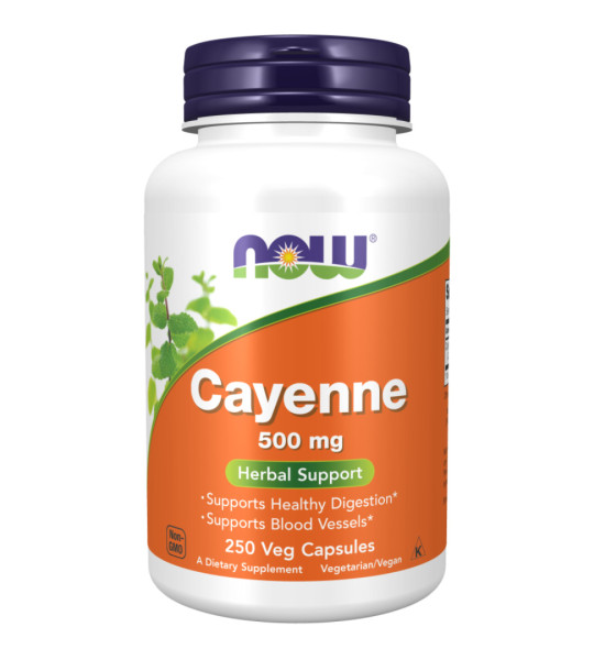 NOW Cayenne 500 mg Veg Caps (250 капс)