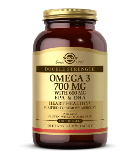 Solgar Double Strength Omega 3 700 mg EPA & DHA Softgels (120 капс)