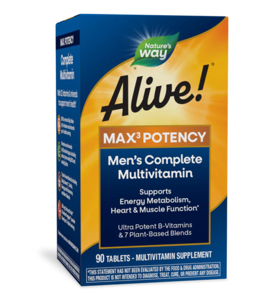 Nature's Way Alive! Max 3 Potency Men's Multivitamin (90 табл)
