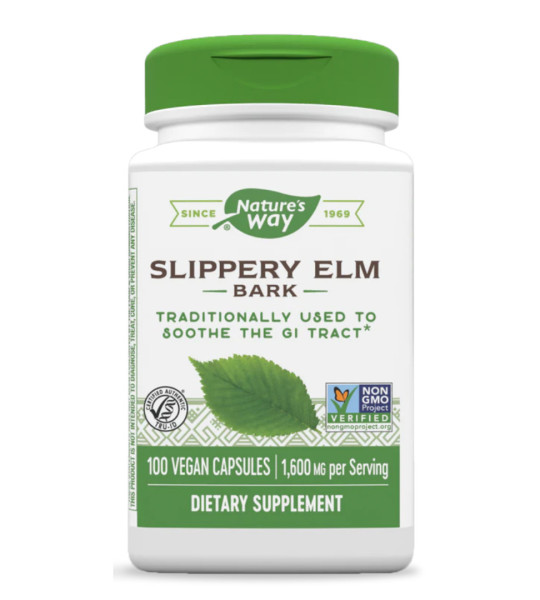 Nature's Way Slippery Elm Bark 1600 mg Veg Caps (100 капс)
