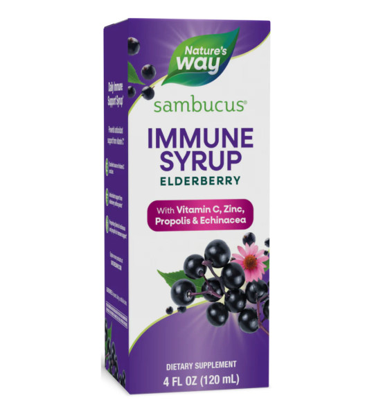 Nature's Way Sambucus Immune Syrup with Vit C, Zinc, Prop & Echin (120 ml)
