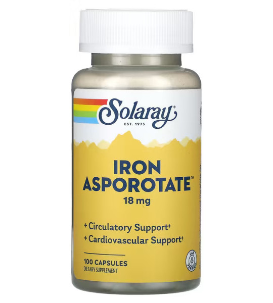 Solaray Iron Asporotate 18 mg VegCaps (100 капс)