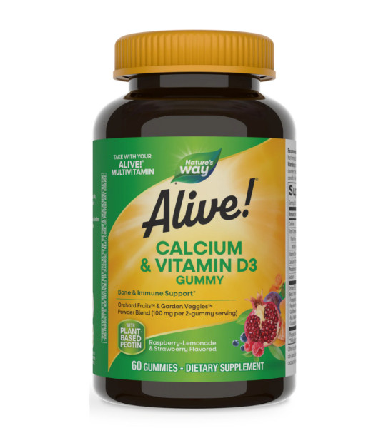Nature's Way Alive! Calcium & Vitamin D3 Gummy (60 жев конф)