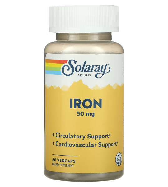 Solaray Iron 50 mg Veg Caps (60 капс)