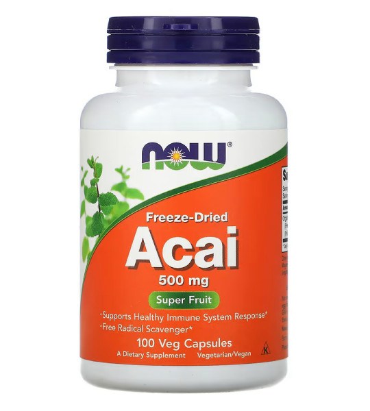 NOW Acai 500 mg Veg Caps (100 капс)