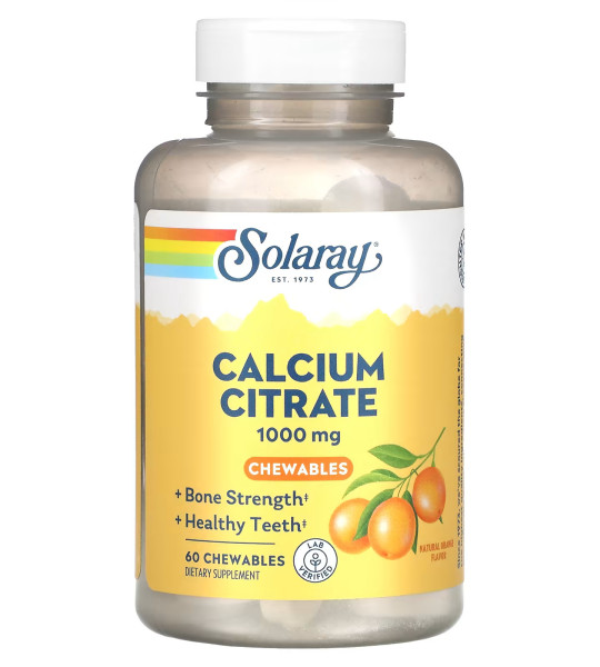 Solaray Calcium Citrate 1000 mg Chewables (60 табл)