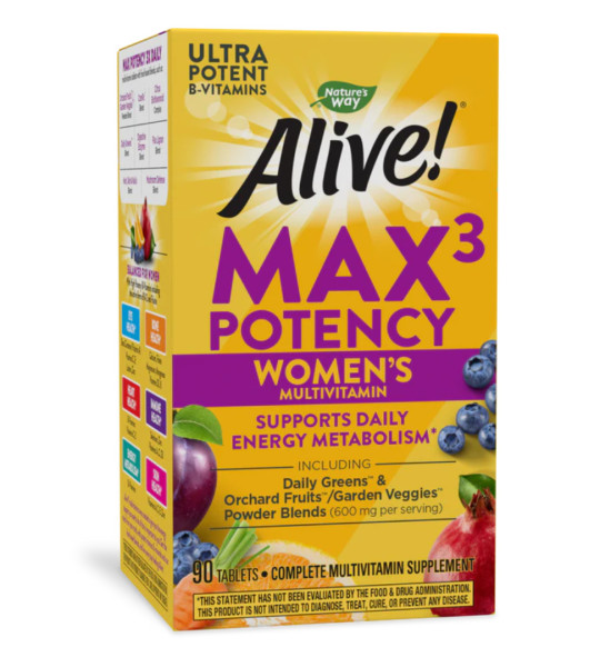 Nature's Way Alive! Max 3 Potency Women's Multivitamin (90 табл)