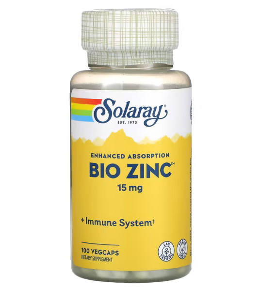 Solaray Bio Zinc 15 mg VegCaps (100 капс)