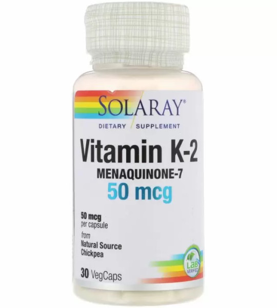 Solaray Vitamin K2 Menaquinone-7 50 mcg VegCaps (30 капс)