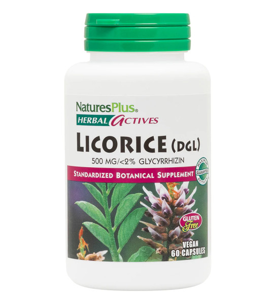 NaturesPlus Licorice (DGL) 500 mg Veg Caps (60 капс)