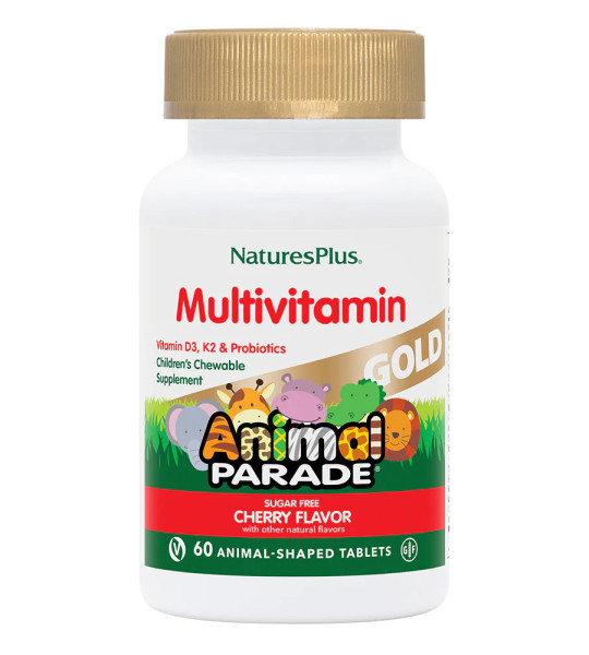 NaturesPlus Animal Parade Multivitamin GOLD Sugar Free (60 жув табл)