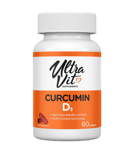 UltraVit Curcumin D3 500 mg / 5 mcg Softgels (60 капс)