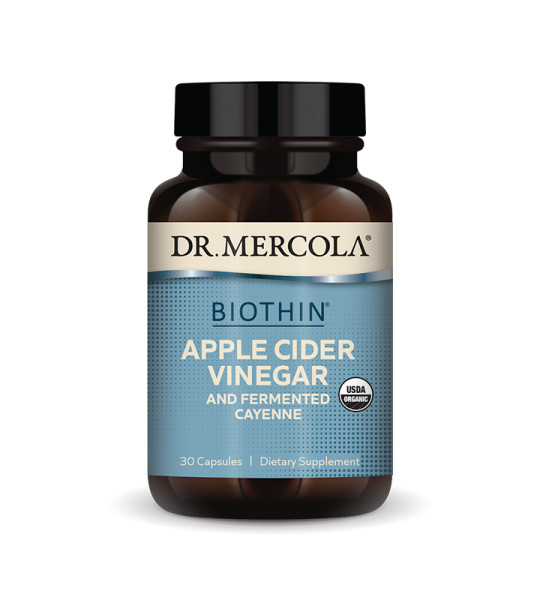 Dr. Mercola Apple Cider Vinegar and Fermented Cayenne 600 mg (30 капс)