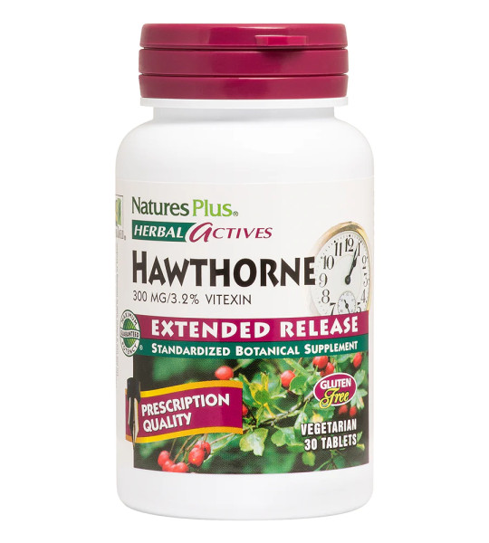 NaturesPlus Hawthorn 300 mg Veg Tabs (30 табл)