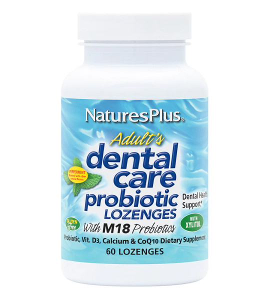 NaturesPlus Adult's Dental Care Probiotic Lozenges (60 леденцов)