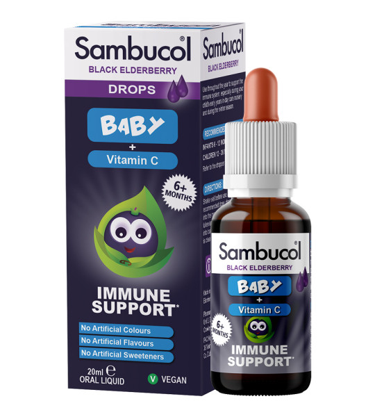 Sambucol Black Elderberry BABY + Vitamin C Drops (20 ml)