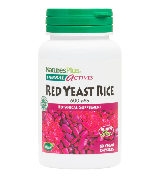 NaturesPlus HERBAL Actives Red Yeast Rice 600 mg Veg Caps (60 капс)