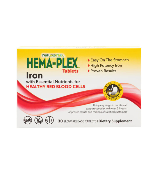 NaturesPlus HEMA-PLEX Iron Tablets BOX (30 табл)